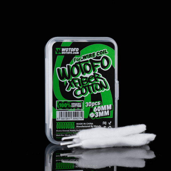Wotofo Xファイバーコットン 厚さ3mm-30個 X8RH316 Wotofo Vape Pods